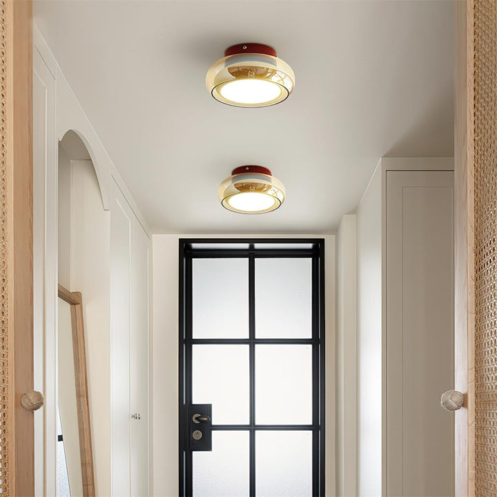 Ceiling Light Glass Acrylic 12W LED Flush Mount Bedroom Living Room Warm Ambient Lighting Fixture | Kalsten