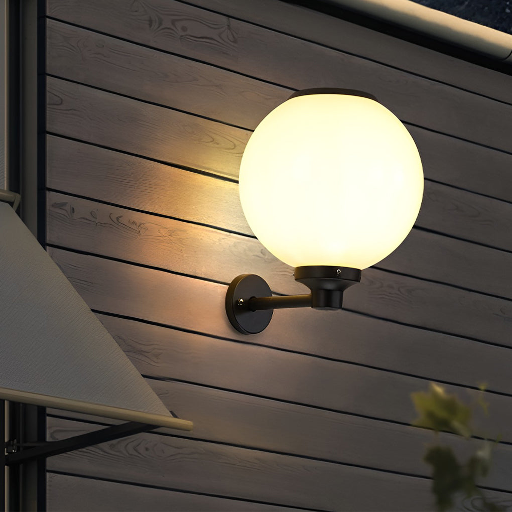 Round Three Step Dimming LED Modern Solar Wall Lights Outdoor Wall Lamp | Kalsten