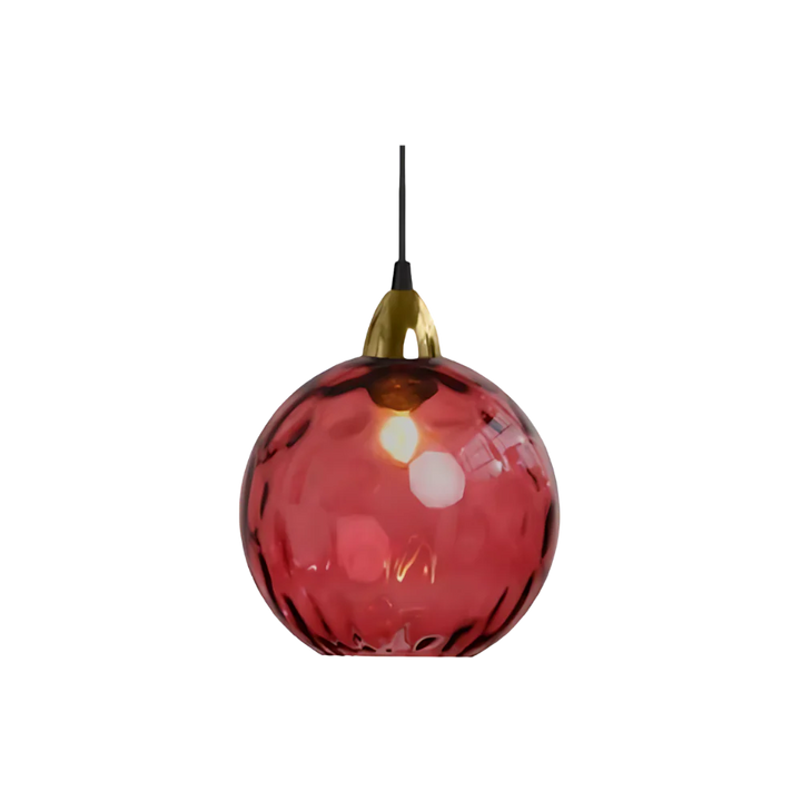 Pendant Light Ripple Glass 7.9 in Sphere Adjustable Dining Room Kitchen Hanging Ceiling Lamp Modern Nordic Minimalist Fixture | Kalsten