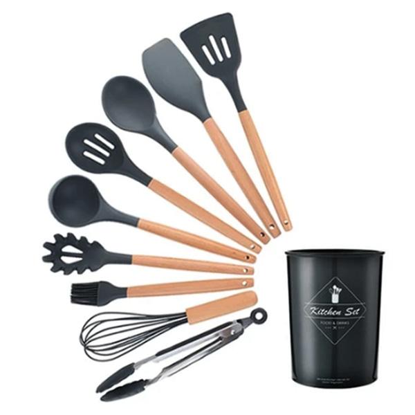 Rustic Kitchen Utensils with Wooden Handles | Kalsten