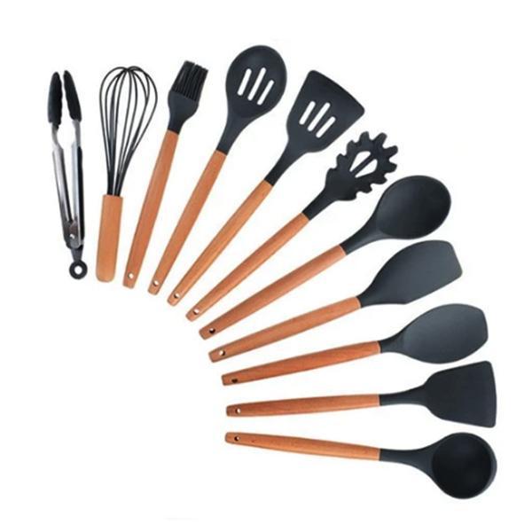 Rustic Kitchen Utensils with Wooden Handles | Kalsten