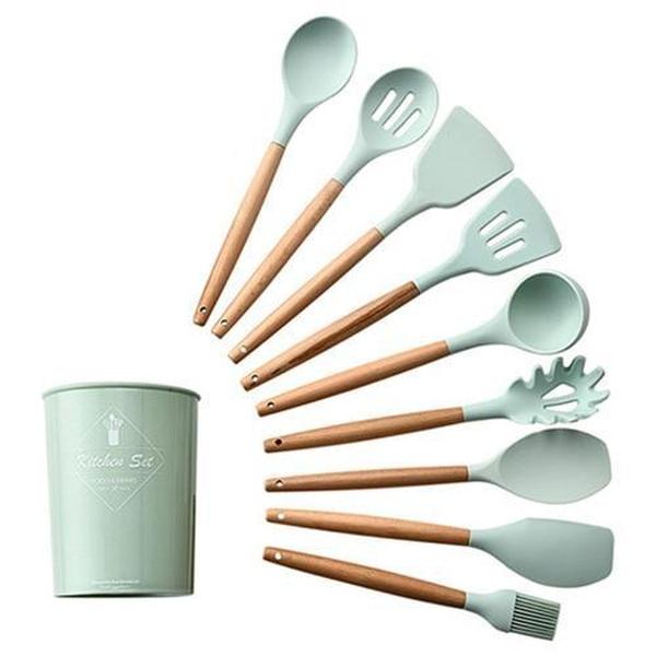 Rustic Kitchen Utensils with Wooden Handles | Kalsten