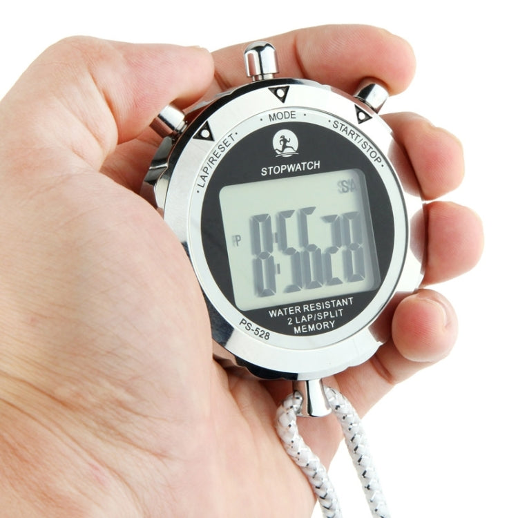 Kalsten | PS528 Metal Stopwatch Professional Chronograph Handheld Digital LCD Sports Counter Timer with Strap