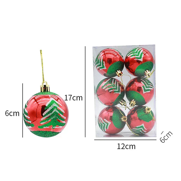 Elegant Snowflake Christmas Baubles Set – High-quality Christmas ornaments in red, white and gold, perfect for festive tree decoration at Christmas | Kalsten