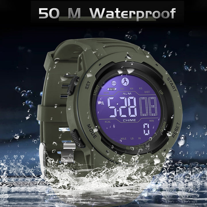 Kalsten | Waterproof Military Pedometer Digital Watch