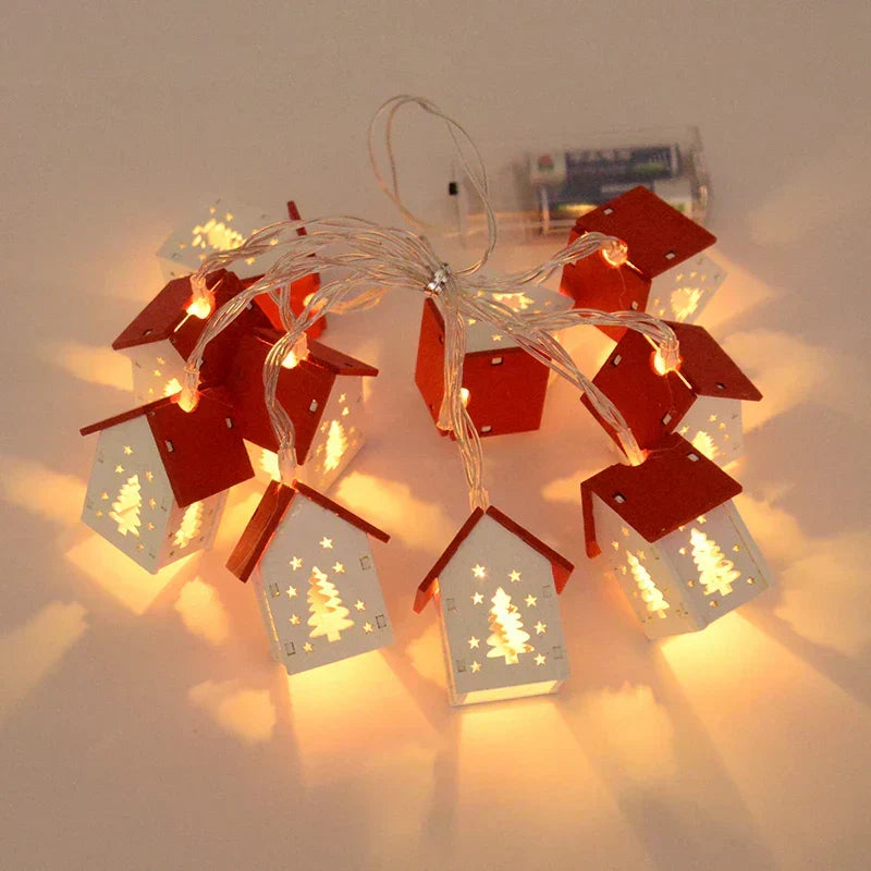 Enchanting Wooden LED House Light Strip – Create Magic and Warmth This Christmas Kalsten
