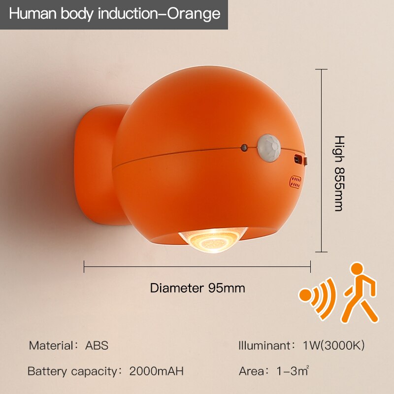 Eye Project Motion Sensor Rechargeable Wall Lamp | Kalsten