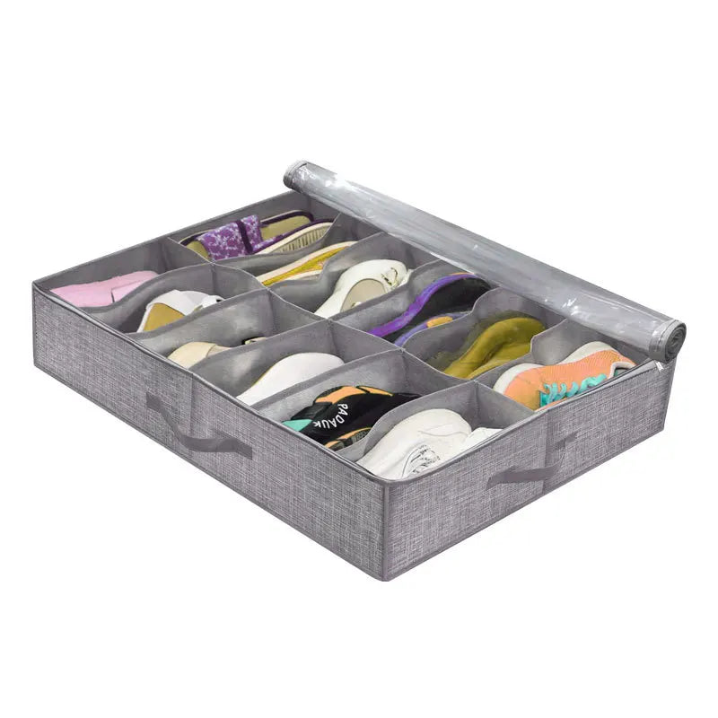 Kalsten | OrdiShoe Shoe Organizer | Under Bed Storage | 12 Pairs Capacity | Dustproof & Foldable