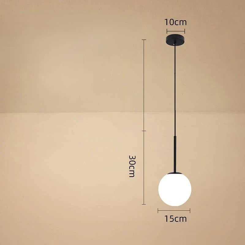 Modern Glass Ball Pendant Light – Decorative Nordic Fixture for Dining Room, Bedroom, and Bar | Kalsten