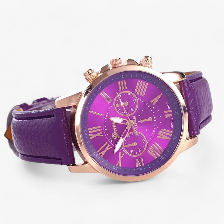 Kalsten | Camille Womens Waterproof Leather Strap Watch 42mm