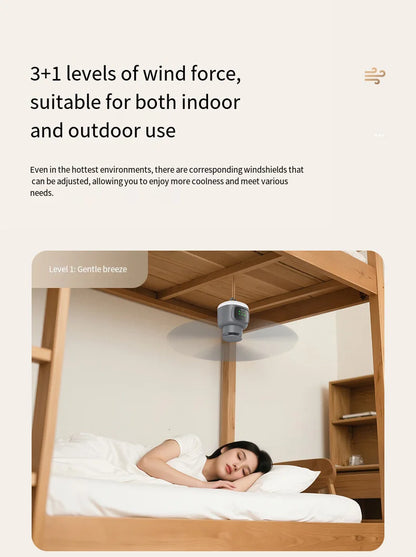 12000mAh Portable Ceiling & Camping Fan – Outdoor Tent Air Circulator and Cooling Fan | Brehn