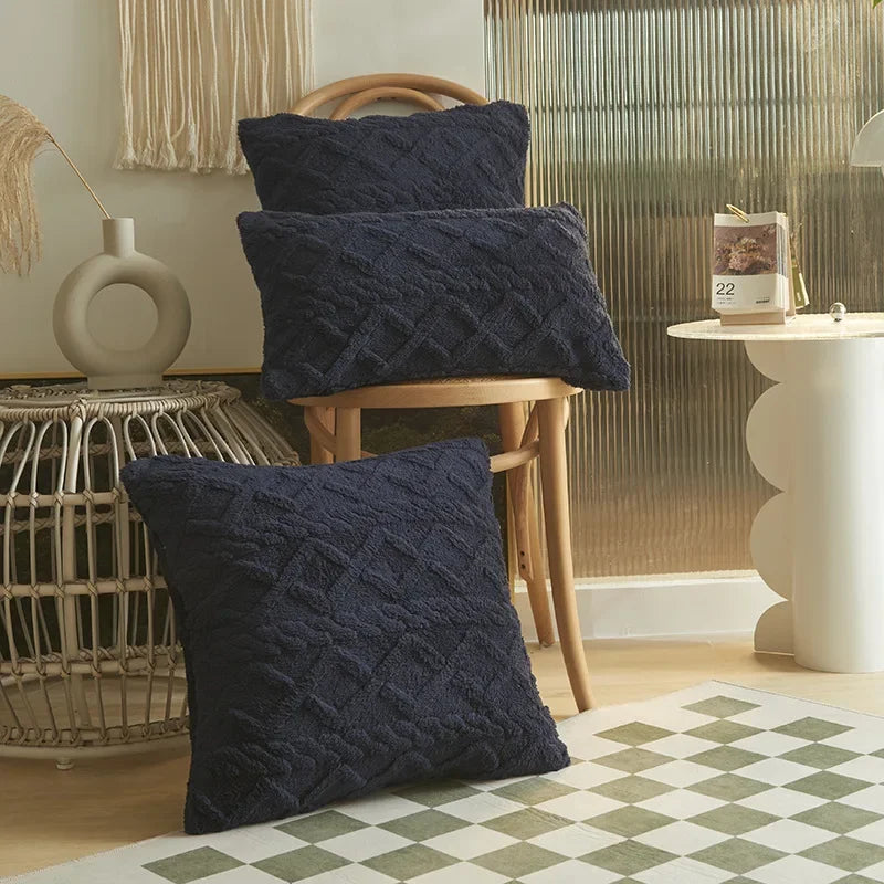 SilkAura Decor Cushion Cover - Luxury Comfort with Geometric Jacquard Kalsten