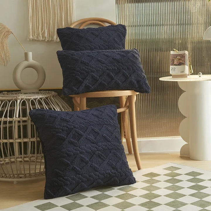 SilkAura Decor Cushion Cover - Luxury Comfort with Geometric Jacquard Kalsten