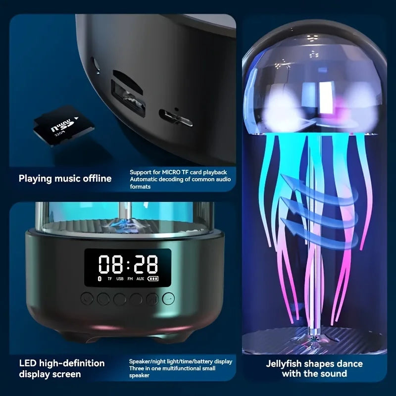 Jellyfish Portable Powerful Colorful Speaker Night Lamp | Kalsten