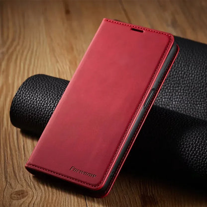 Brehn | Samsung Case: Magnetic Leather Case for stylish protection