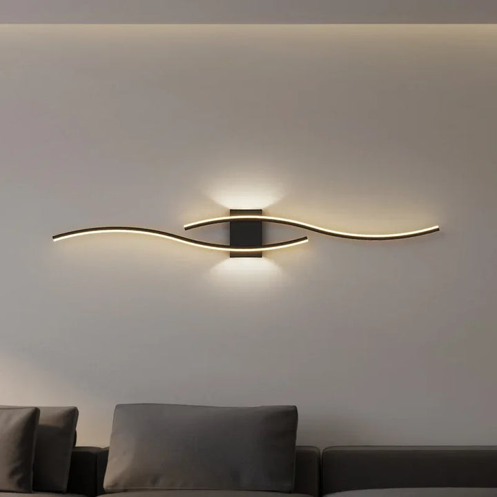 Modern LED Wall Lamp – Black, White, and Gold Wall Light Sconce for Living Room, Bedroom, Bedside, and Decorative Lighting | Kalsten