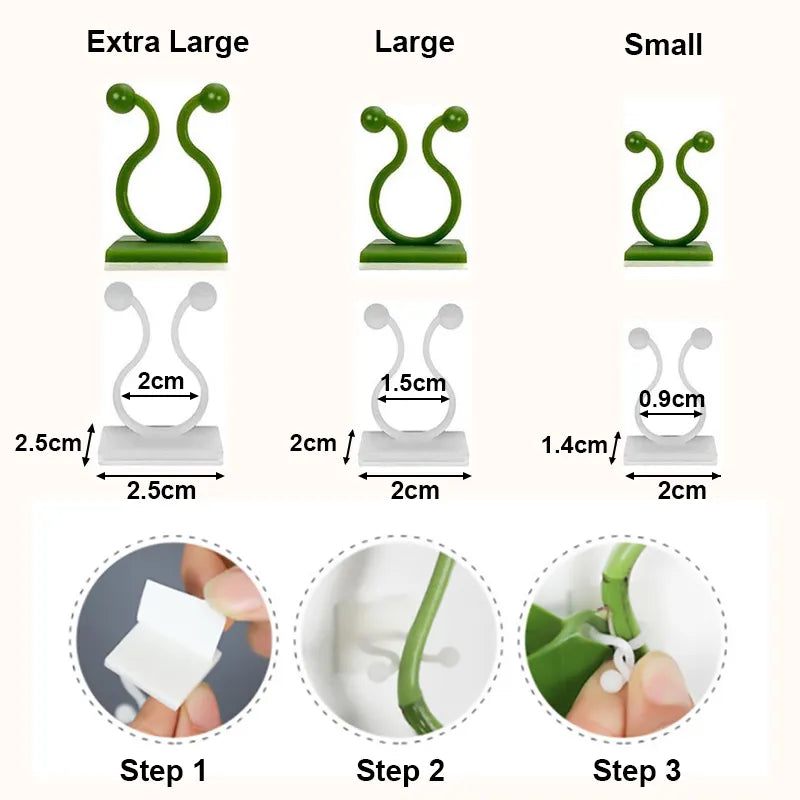 Self-Adhesive Plant Holder Mini Wall Clips | Kalsten