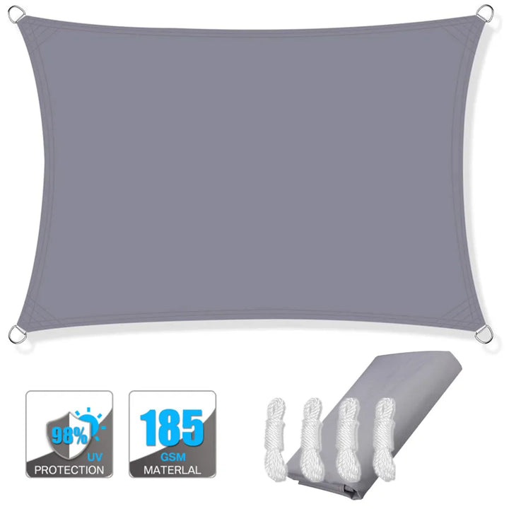 Kalsten | Waterproof Rectangular Sun Shade Sail with UV Protection & Mounting Kits – ShadeGuard