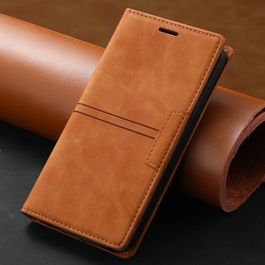 Sandsberg | Google Pixel Leather Wallet Case | Magnetic Flip Case with Protective Function