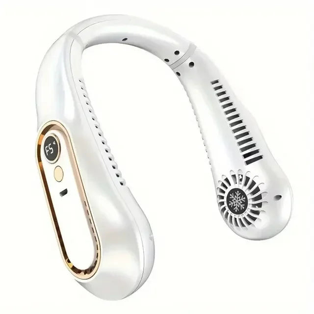 Hanging neck fan portable summer air cooler USB cooling fan with 5 speeds and digital displays - super technology and bladeless | Kalsten
