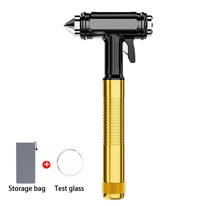 Kalsten | All-Metal Car Safety Window Hammer - Emergency Glass Breaker & Seat Belt Cutter