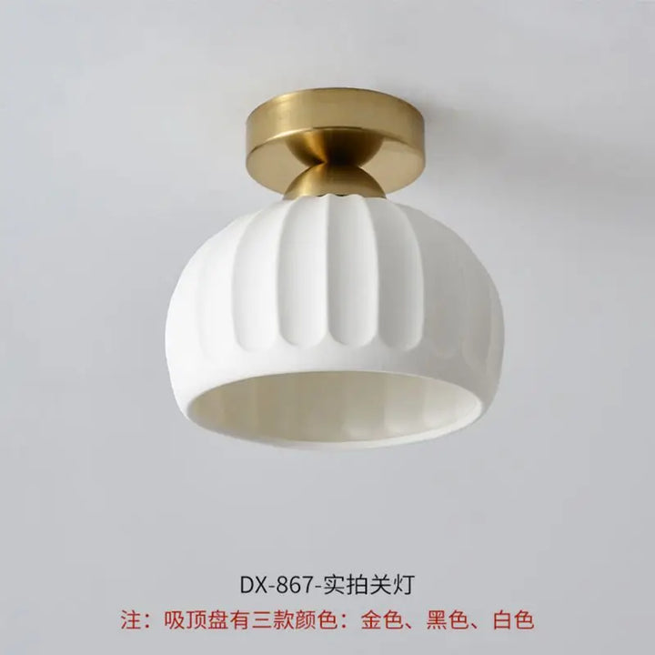 Ceramics Glass LED Corridor Ceiling Lamp for Aisle, Corridor, Cloakroom, Balcony Nordic E27 Acrylic Chandelier Rest Light Fixtures | Kalsten