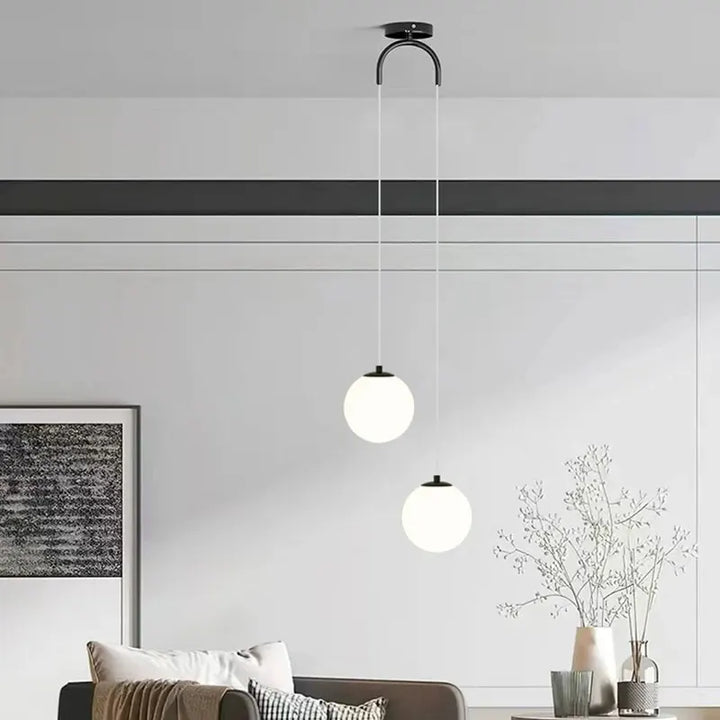 Modern Glass LED Pendant Light – Nordic Style Hanging Lamp for Living Room, Bedroom, Restaurant, and Bar, 220V AC, Indoor Lighting Fixture | Kalsten