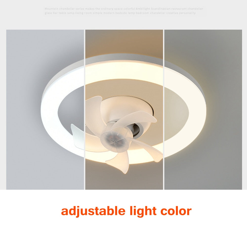 2in1 Radiant Rotating RC Ceiling Fan Lamp | Kalsten