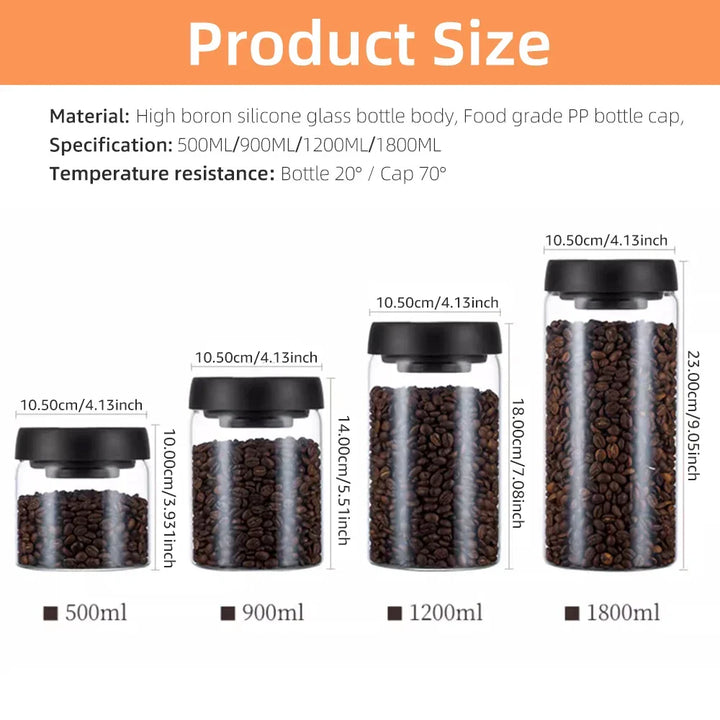 Vacuum storage jar made of borosilicate glass | Kalsten