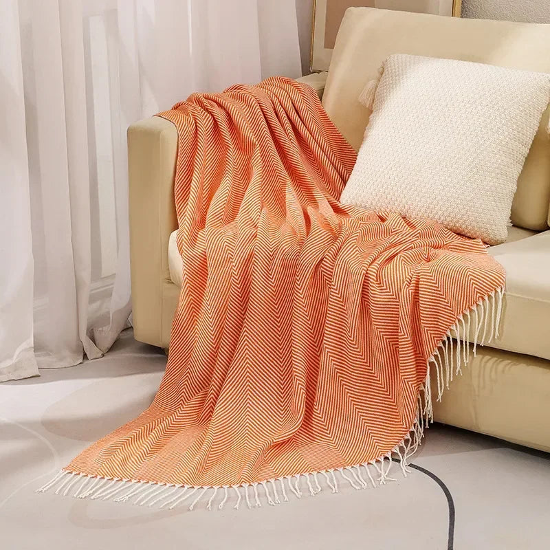 Nordic Striped Throw Sofa Blanket