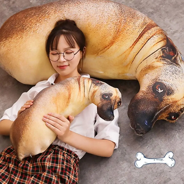 Realistic Soft Dog Plush Cushion