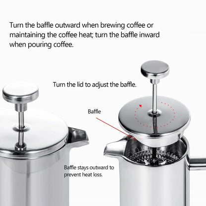 Brehn | Stainless Steel French Press Coffee Machine
