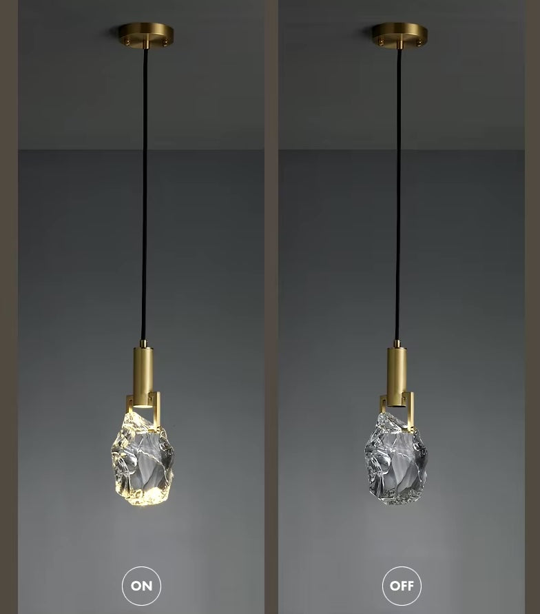 Pendant Light Crystal 11 in Adjustable Hanging Dining Room Kitchen Island Ceiling Lamp | Kalsten