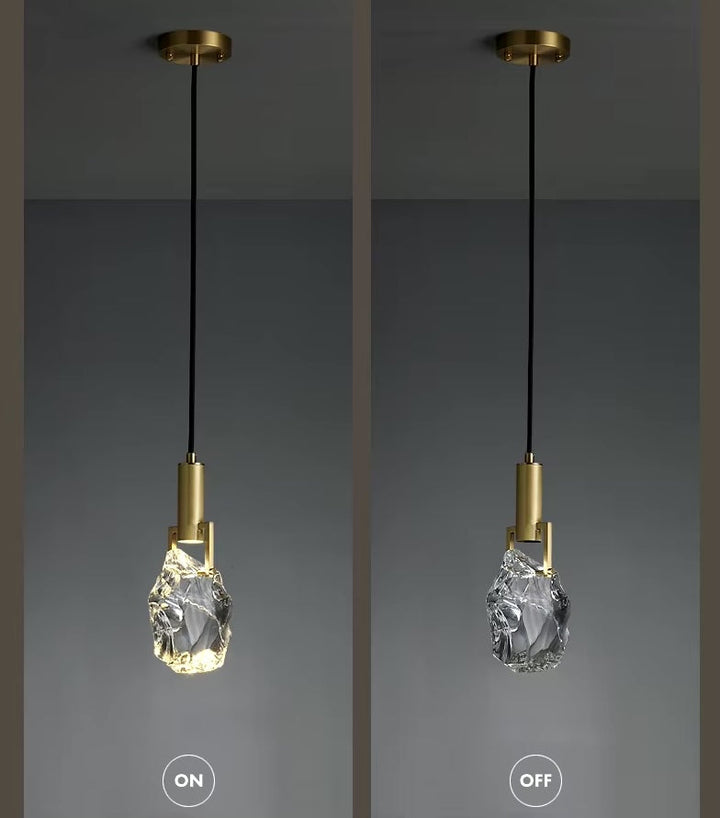 Pendant Light Crystal 11 in Adjustable Hanging Dining Room Kitchen Island Ceiling Lamp | Kalsten