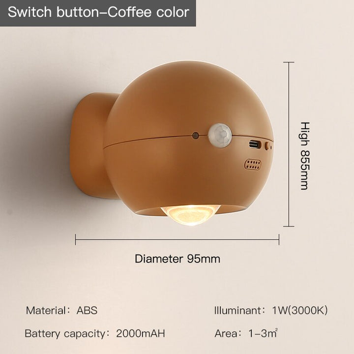 Eye Project Motion Sensor Rechargeable Wall Lamp | Kalsten