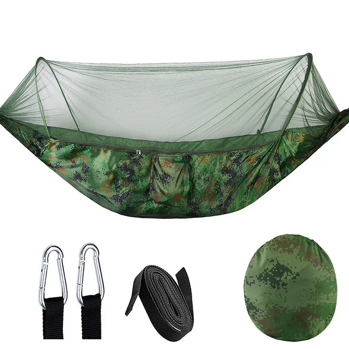 Outdoor Hammock with Mosquito Net (200kg Capacity)