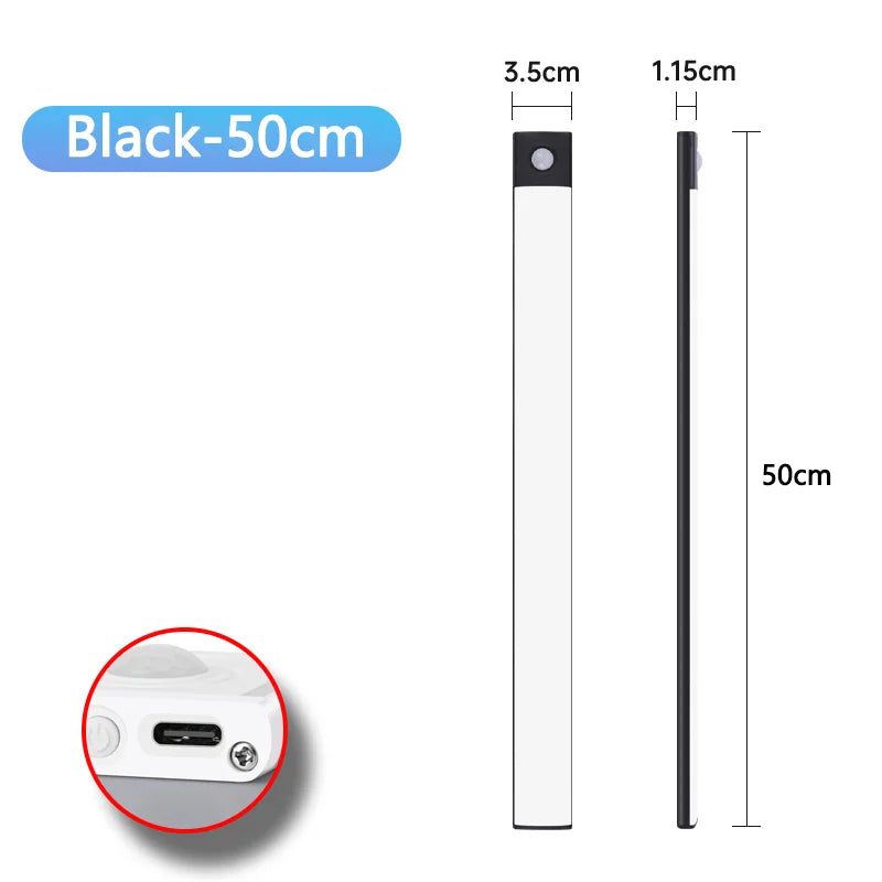 Motion Sensor Night Light – USB Rechargeable Wireless LED Lamp for Kitchen, Bedroom, Closet, and Wardrobe Lighting | Kalsten
