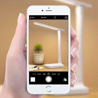 BowLift | 6000mAh rechargeable LED table lamp USB 3 color stepless dimmable desk lamp touch foldable eye-protecting reading night light