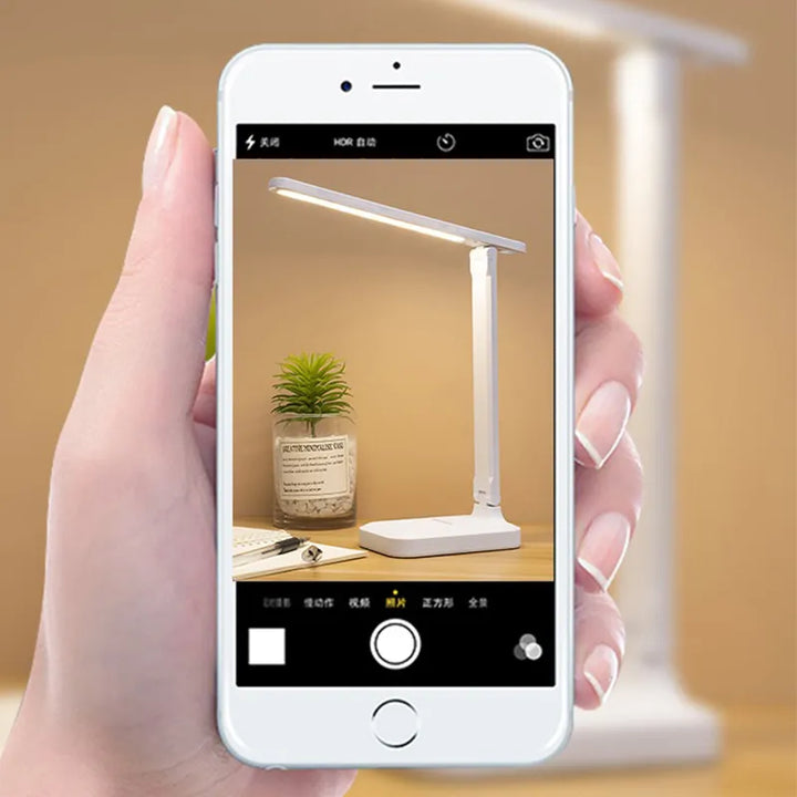 Kalsten | 6000mAh rechargeable LED table lamp USB 3 color stepless dimmable desk lamp touch foldable eye-protecting reading night light