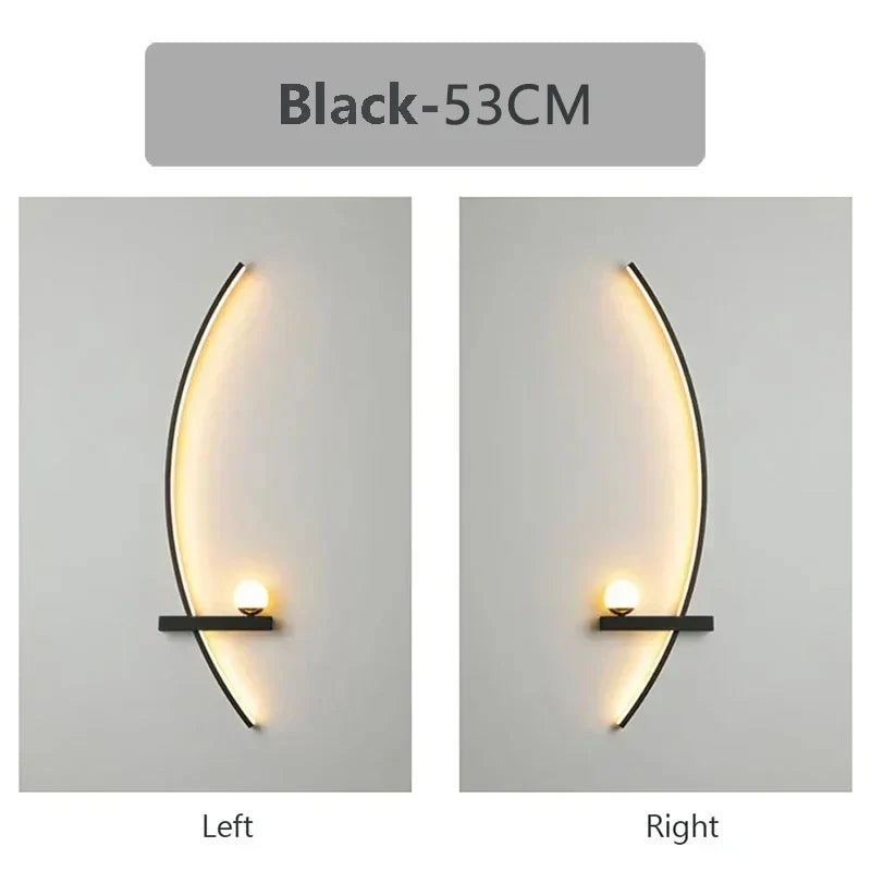 Modern LED Wall Lamp – Aluminium 53cm Long Strip Light for Bedroom, Living Room, Aisle, and Indoor Use – Dimmable with Remote Control | Kalsten
