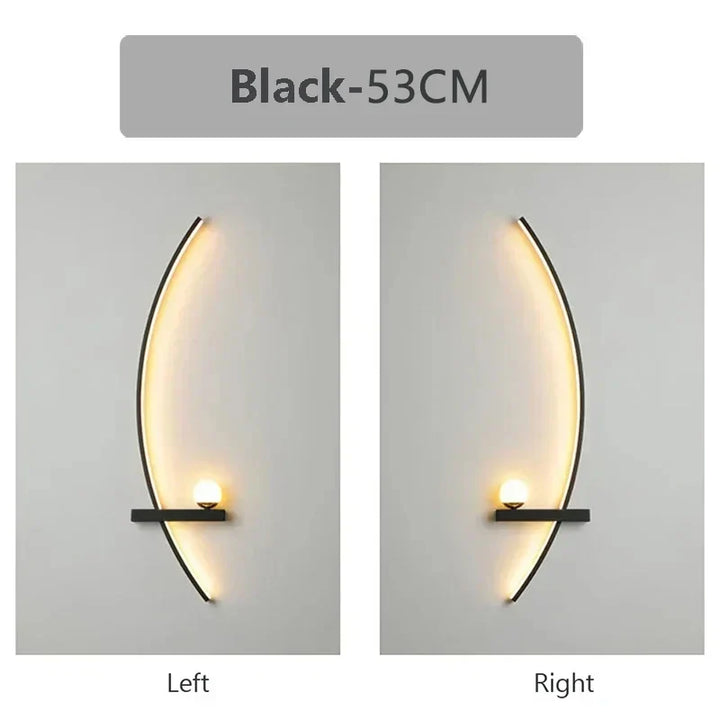 Modern LED Wall Lamp – Aluminium 53cm Long Strip Light for Bedroom, Living Room, Aisle, and Indoor Use – Dimmable with Remote Control | Kalsten