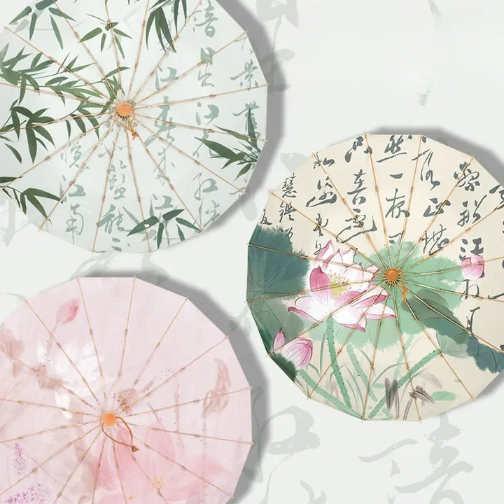 Handmade Bamboo Calligraphy Umbrella | Kalsten
