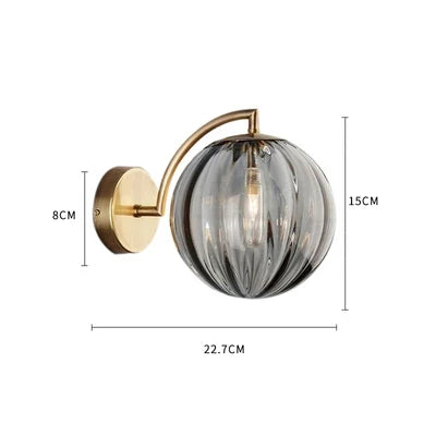 Modern LED Wall Lamp – Nordic Glass Ball Wall Sconce for Living Room, Bedroom, Bathroom, and Mirror Lighting | Kalsten