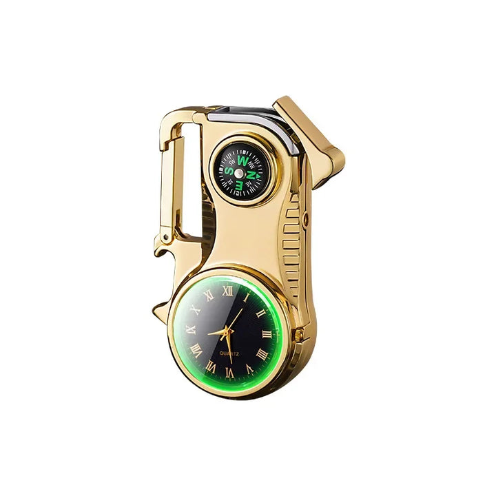 4in1 Windproof Metal Butane Compass Watch Keychain Lighter | Kalsten
