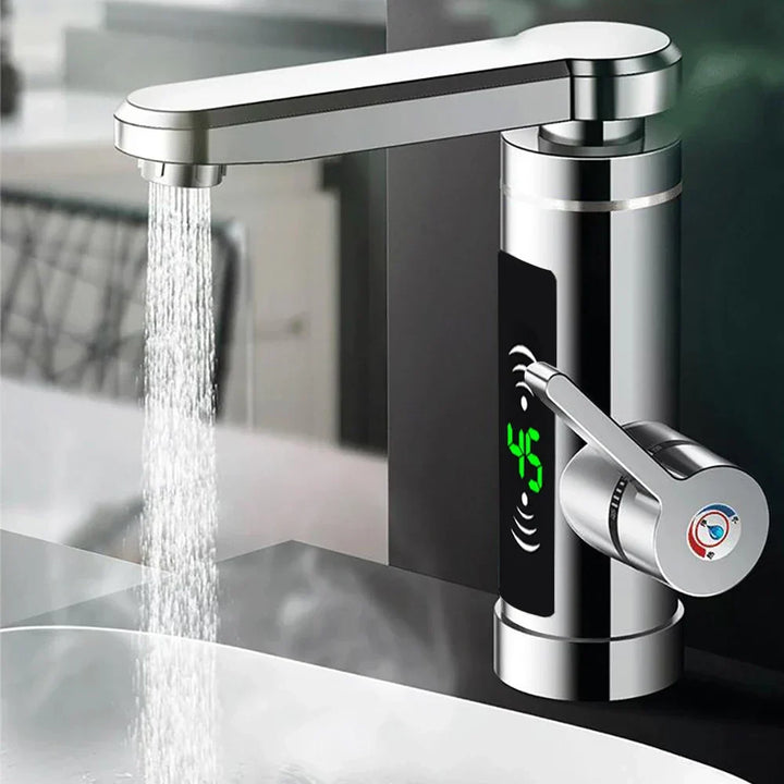 Kalsten | ThermoFlow 3000W Instant Heating Kitchen Tap with 360° Rotating Spout – Stainless Steel & Energy Efficient
