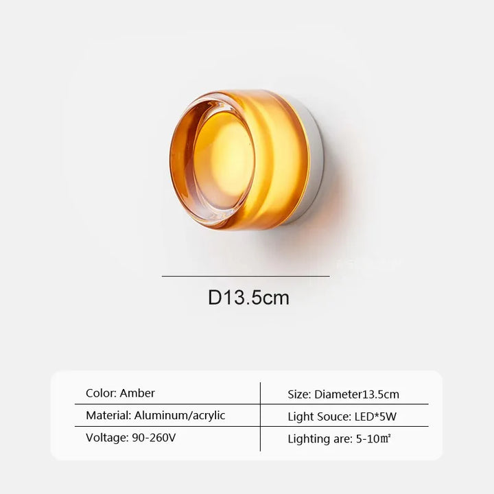 Modern LED Wall Lamp Amber Jelly | Kalsten
