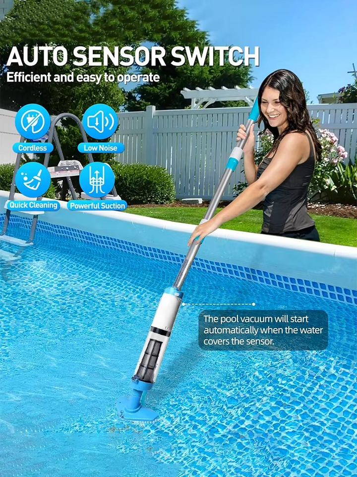 Kalsten | Cordless Rechargeable Pool Vacuum Cleaner with 3-in-1 Cleaning Function