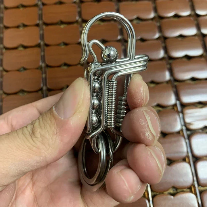 Iron Weave Stainless Matte-Finish Keychain | Kalsten