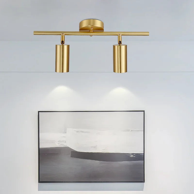 Modern Gold Spotlight Ceiling Light – Nordic Minimalist E27 LED Fixture for Living Room, Bedroom, and Kitchen | Kalsten