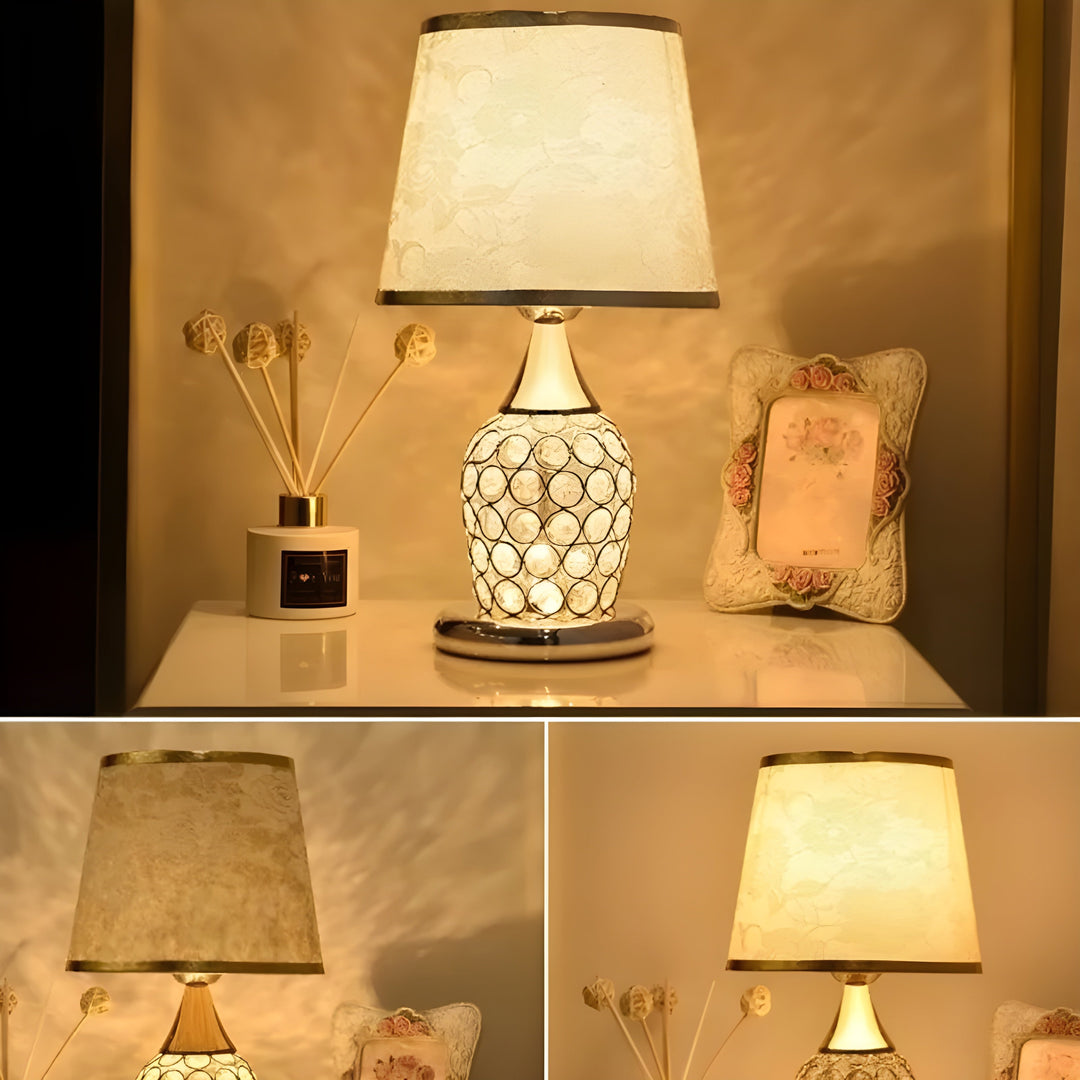 Lustrelia Crystal Optic Table Lamp | LED Lighting & Touch Function | Elegant Play of Light | 220V | Plastic | Kalsten